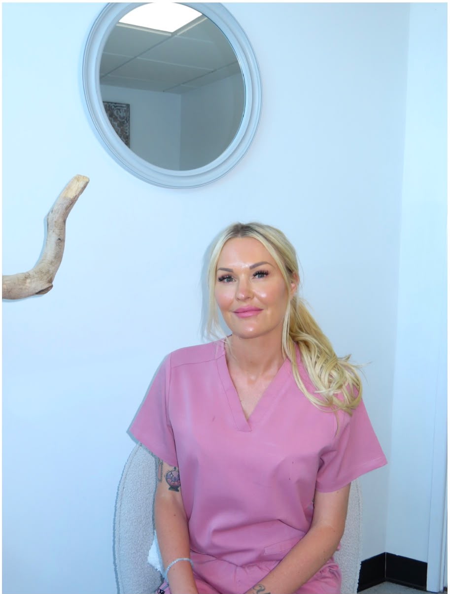 Sophie, aesthetics nurse in Plymouth, at her treatment room in Plymouth Wellbeing Centre